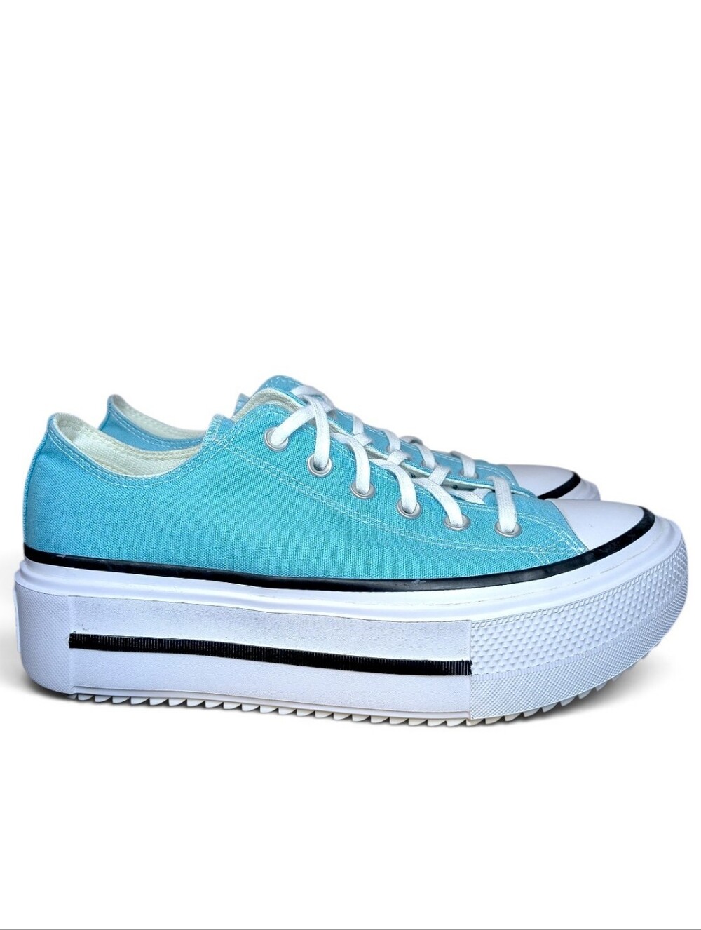🥳 CONVERSE Chuck Taylor All Star Stack Low Top Platform Sneakers Womens 10.5 - Picture 5 of 12